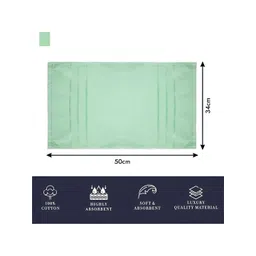 Kuber Industries 5 Pieces Pink & Green Pure Cotton 380 Lining Face Towels image 4