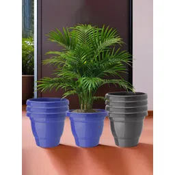 Kuber Industries 8-Pcs Blue & Black Durable Planters-picture-20
