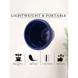 Kuber Industries 8Pc Blue Light Weight Planters image 4