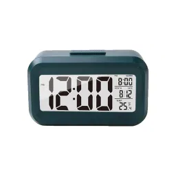 Kuber Industries ABS Battery Operated Loud Digital Alarm Clock for Heavy Sleepers, Green-picture-11