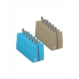 Kuber Industries Beige 12 Pieces Fabric Multi-Utility Organisers-picture-29