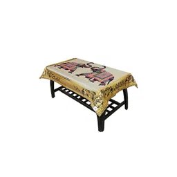 Kuber Industries Beige & Black Printed Cotton 4-Seater Rectangular Table Cover-picture-34