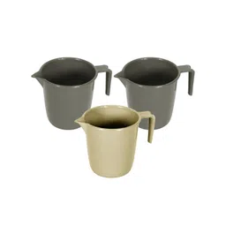 Kuber Industries Beige & Grey 3 piece Solid Plastic Bath Accessories Set-picture-38
