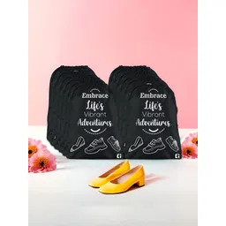 Kuber Industries Black 12 Pieces Printed Shoes Organisers-picture-28