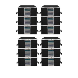 Kuber Industries Black 12 Pieces Storage Organisers image 2