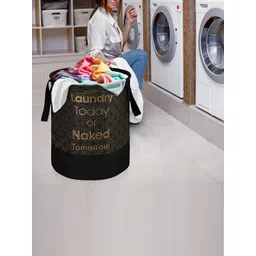 Kuber Industries Black 2 Pieces Printed Foldable Laundry Bag 45L-picture-26