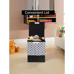 Kuber Industries Black 2 Pieces Printed Foldable Laundry Bags image 5