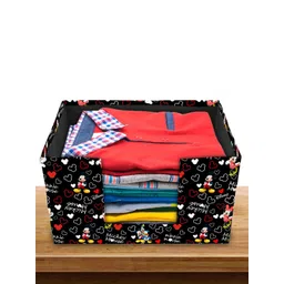 Kuber Industries Black 2-Pieces Printed Non-Woven Shirt Stacker Organisers-picture-43