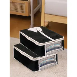 Kuber Industries Black 2 Pieces Printed Saree Organizers-picture-44