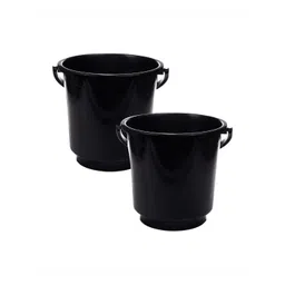 Kuber Industries Black 2 Pieces Unbreakable Bucket-picture-32