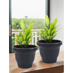 Kuber Industries Black 2 Pieces Versatile Sturdy Flower Planters-picture-41