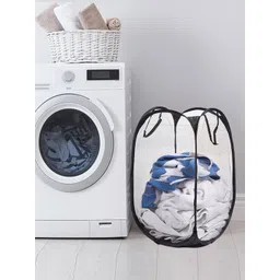 Kuber Industries Black 3 Pieces Net Foldable Laundry Bags-picture-38