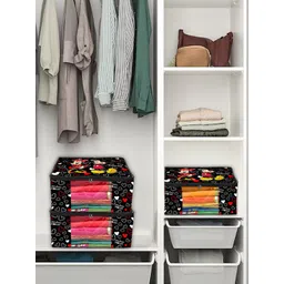 Kuber Industries Black 4 Pieces Disney Mickey Printed Non-Woven Saree Covers-picture-35