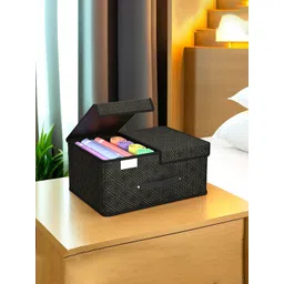 Kuber Industries Black 4 Pieces Printed Wardrobe Multi-Utility Organisers-picture-38