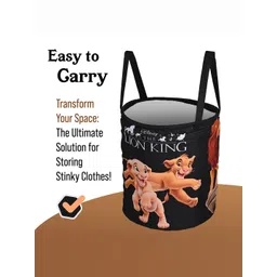 Kuber Industries Black & Beige Printed Foldable Laundry Bags 45 l image 4