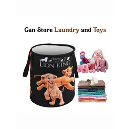 Kuber Industries Black & Beige Printed Foldable Laundry Bags 45 l image 3