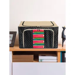 Kuber Industries Black & Beige Printed Wardrobe Organizer-picture-15