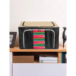 Kuber Industries Black & Beige Printed Wardrobe Organizer-picture-13