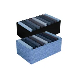 Kuber Industries Black and Blue 2 Pieces Reusable Multi-Utility Organisers-image-3