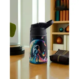 Kuber Industries Black & Blue Single Stainless Steel Printed Water Bottle-picture-29