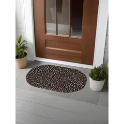 Kuber Industries Black & Brown 6 Pieces Cotton Anti-Slip Doormats-picture-24