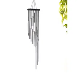 Kuber Industries Black & Grey Textured 18 Tubes Musical Windchimes-picture-19
