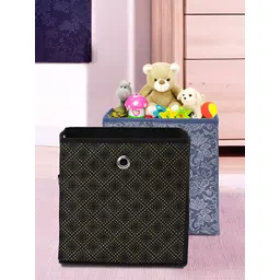 Kuber Industries Black & Navy Blue 2 Pieces Printed Foldable Multi-Utility Organisers-picture-37