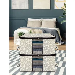 Kuber Industries Black & Pink 3 Pieces Printed Cloth Organizers-picture-40