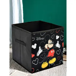 Kuber Industries Black and Red  2-Pcs Mickey Mouse Printed Foldable Storage Boxes-picture-38