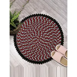 Kuber Industries Black & Red 2 Pieces Knitted Anti-Skid Doormats-picture-23