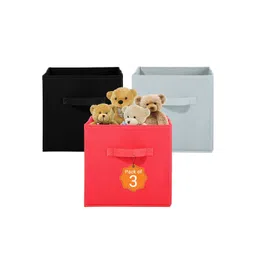 Kuber Industries Black & Red 3 Pieces Non-Woven Cloth Organisers-picture-29