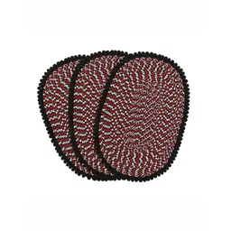 Kuber Industries Black & Red 3 Pieces Printed Cotton Doormats-picture-17