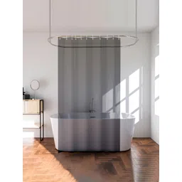 Kuber Industries Black & Transparent 6 Pieces Shower Curtains-picture-13