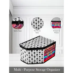 Kuber Industries Black & White 12 Pieces Regular Multi-Utility Organisers-picture-44