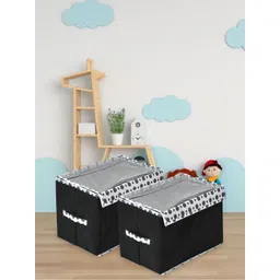 Kuber Industries Black & White 2 Pieces Printed Foldable Storage Organisers-picture-33