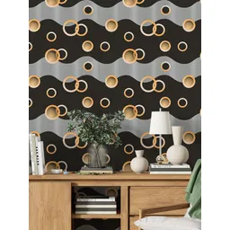 Kuber Industries Black & White 2 Pieces Printed Waterproof & Self Adhesive Wall Sticker-picture-39
