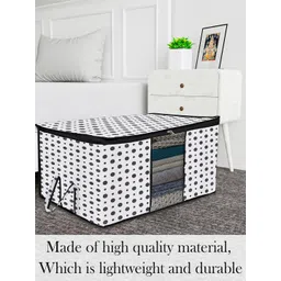 Kuber Industries Black & White 3 Pieces Printed Multi-Utility Organisers-picture-32