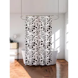 Kuber Industries Black & White 4 Pieces Printed Shower Curtains-picture-28