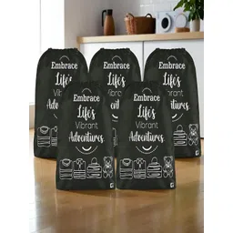 Kuber Industries Black & White 5 Pieces Regular Multi-Utility Organisers-picture-37