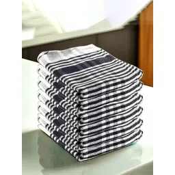 Kuber Industries Black & White 6 Pieces Checked Kitchen Towels-picture-34