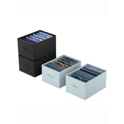 Kuber Industries Black Set of 4 Regular Drawer Organiser Organisers-picture-33