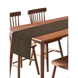 Kuber Industries Black Solid Jute Dining Table Runner-picture-12