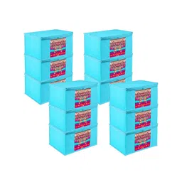 Kuber Industries Blue 12 Pieces Saree Organisers-picture-47
