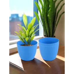 Kuber Industries Blue 3 Pieces Lightweight Planters-picture-35