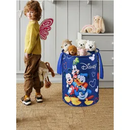 Kuber Industries Blue 3 Pieces Printed Foldable Laundry Bags 45 L Each-picture-32