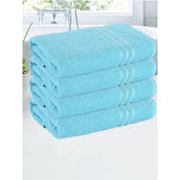 Kuber Industries Blue 4 Pieces Striped Cotton 150 GSM Bath Towel-picture-35