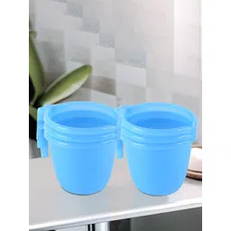 Kuber Industries Blue 6 Piece Floral Multi-Functional Bathroom Mug- 1 ltr-picture-27