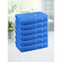 Kuber Industries Blue 6 Pieces Striped 250 GSM Bath Towels-picture-18