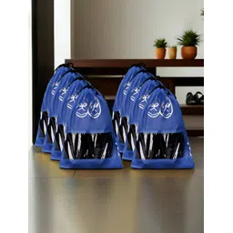 Kuber Industries Blue 8 Pieces Printed Fabric Multi-Utility Organisers-picture-26