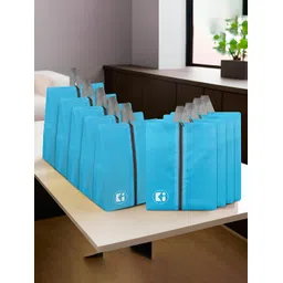 Kuber Industries Blue 9 Pieces Fabric Multi-Utility Organisers-picture-11